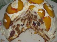 Торт бланманже с фруктами (без выпечки)
