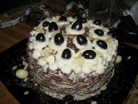 Блинный торт-шоколад со взбитыми сливками