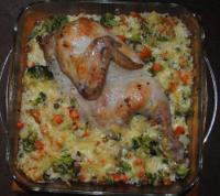 Курица запеченная с рисом и овощами - фоторецепт