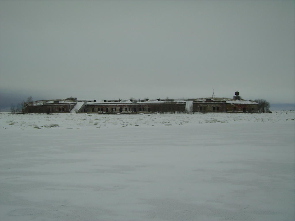 Южные форты. Форт Милютин. Фасад. Вид с восточной стороны.