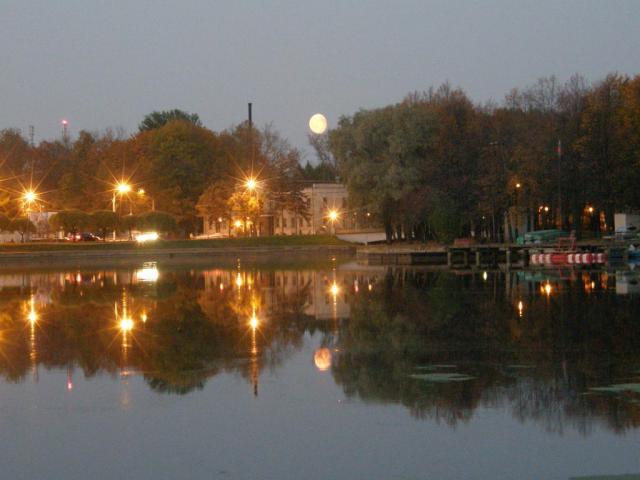 Колпино. Река Ижора. Осенний вечер.