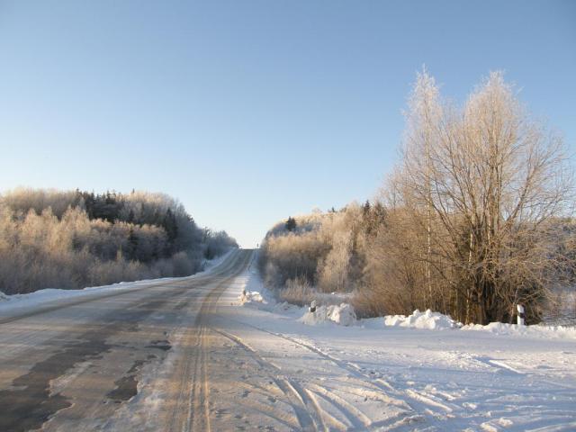 Зимний пейзаж. Дорога в Горицы