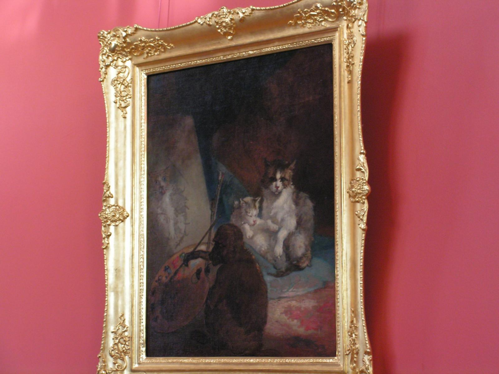 А во дворце Юсуповых в детской висит картина про кошек.:-)